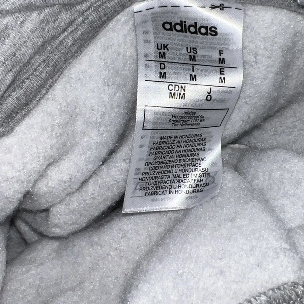 Adidas Essentials Fleece Pullover Grey Heather Men's Hoodie (FL0310) Size Medium